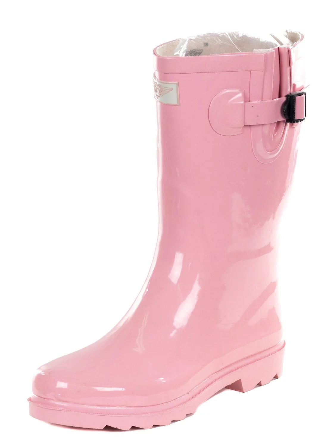 Women's Pink Mid-calf Rain Boots T276