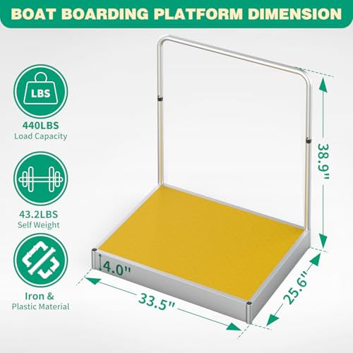 Foldable Dock Boarding Platform with Handrail H7785