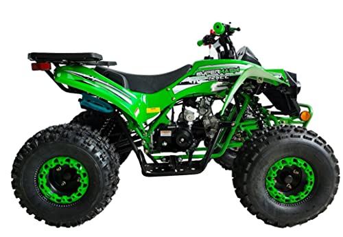 125cc ATV Quad with Reverse, Double Headlights, 19/18 Inch Tires, Green B155511
