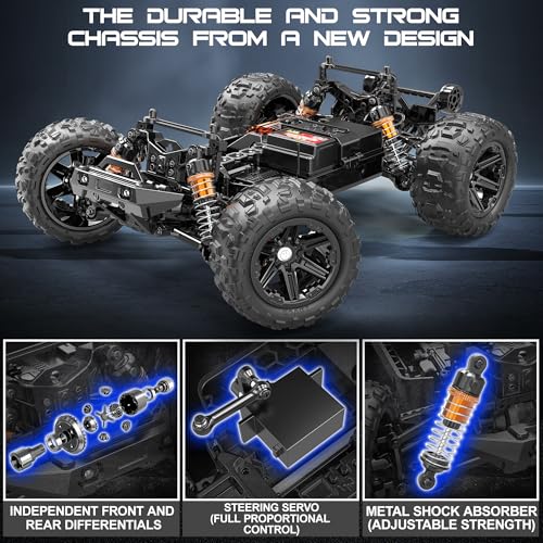 1:14 Scale All Terrain RC Truck, 4WD Off-Road, 40+ KPH, Waterproof with 2 Batteries J310