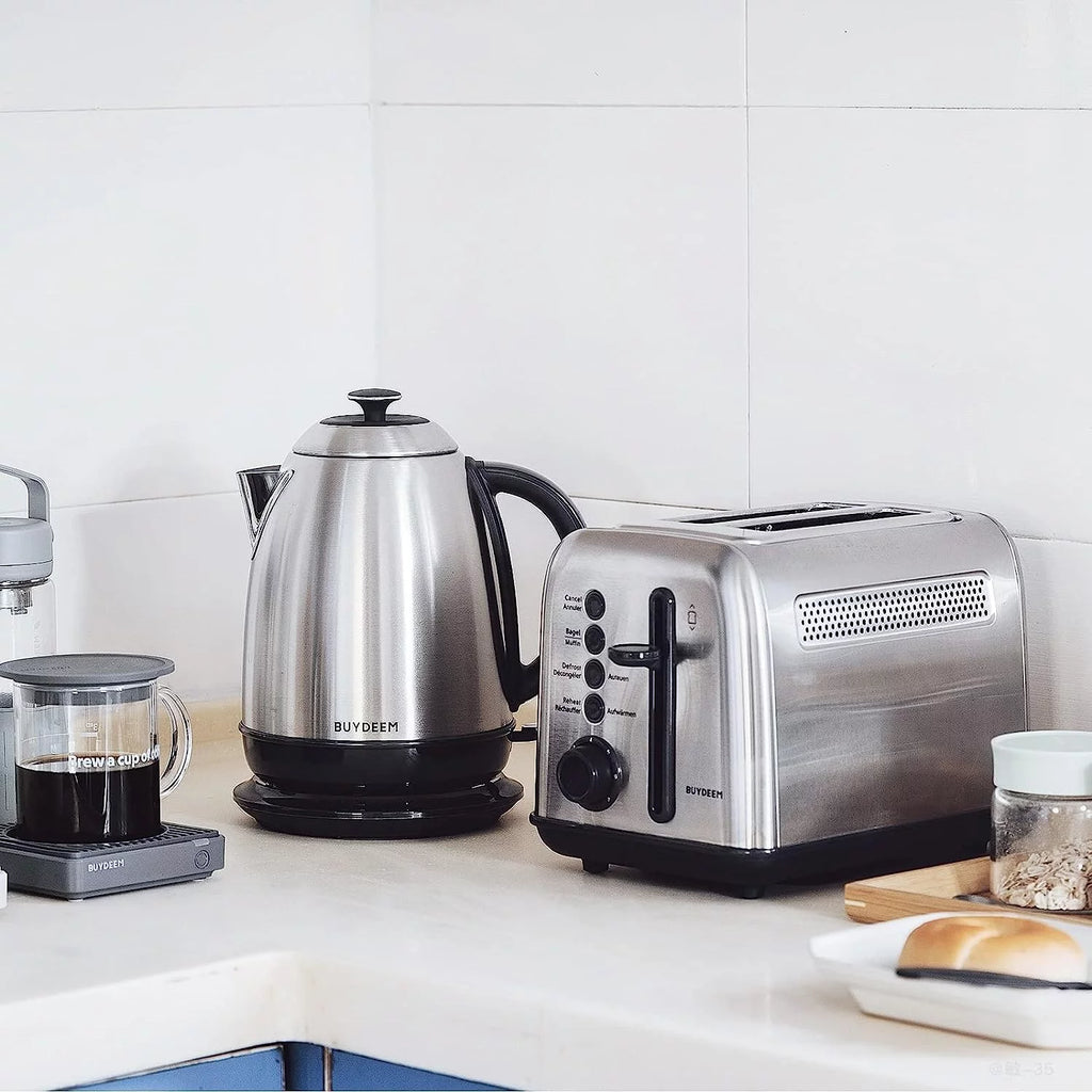 1.7L Stainless Steel Electric Kettle with Auto Shut-Off B821