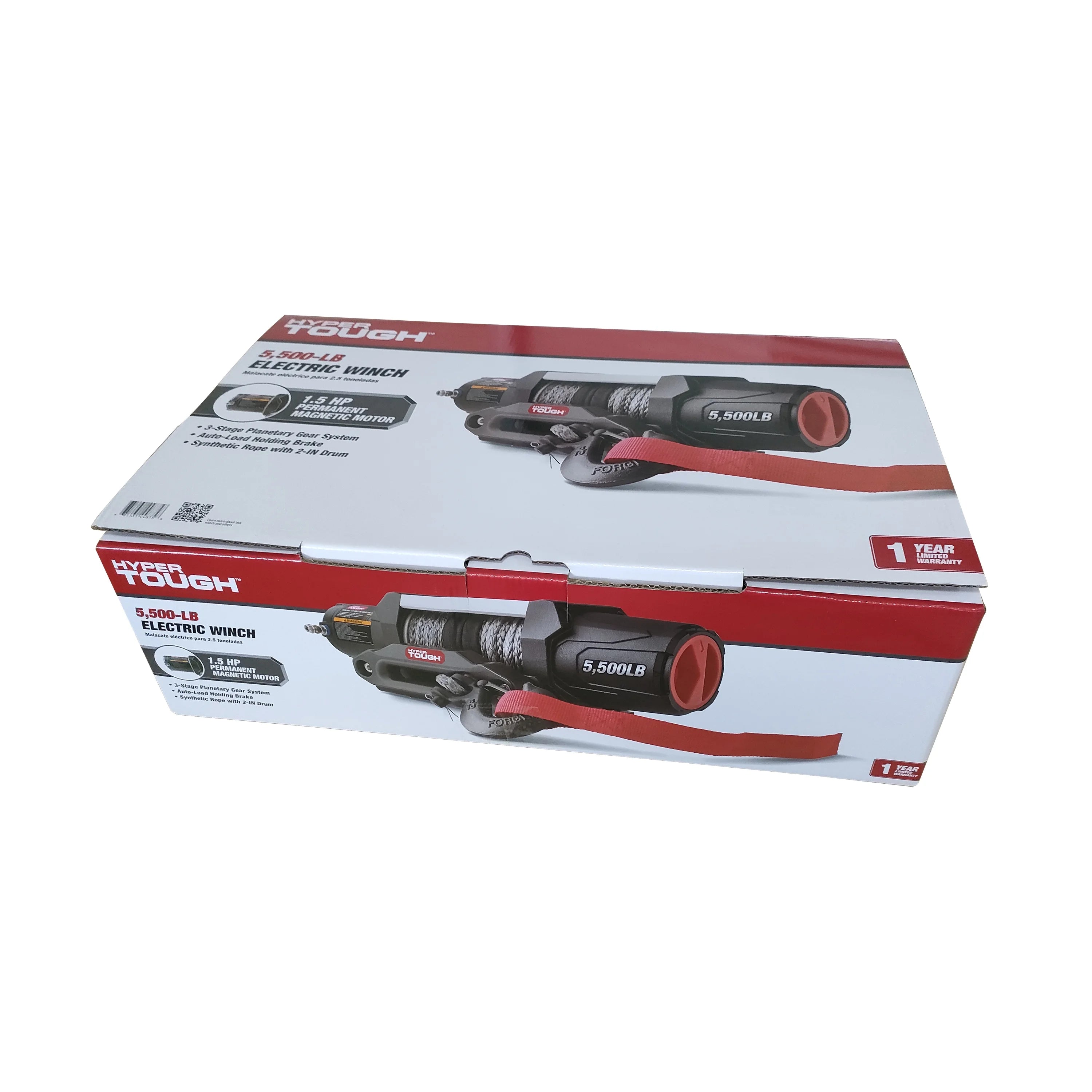 5500 lb 12V DC Electric UTV Winch with 50ft Synthetic Rope Q8691