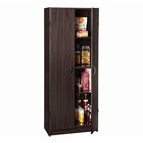 Pantry Cabinet with 2 Doors and Adjustable Shelves, White D388846