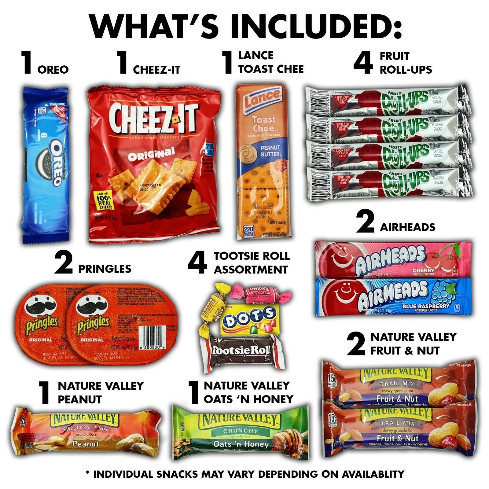 American Snack Variety Pack - 50 Pieces Chips, Cookies, Candy & Bars G991560