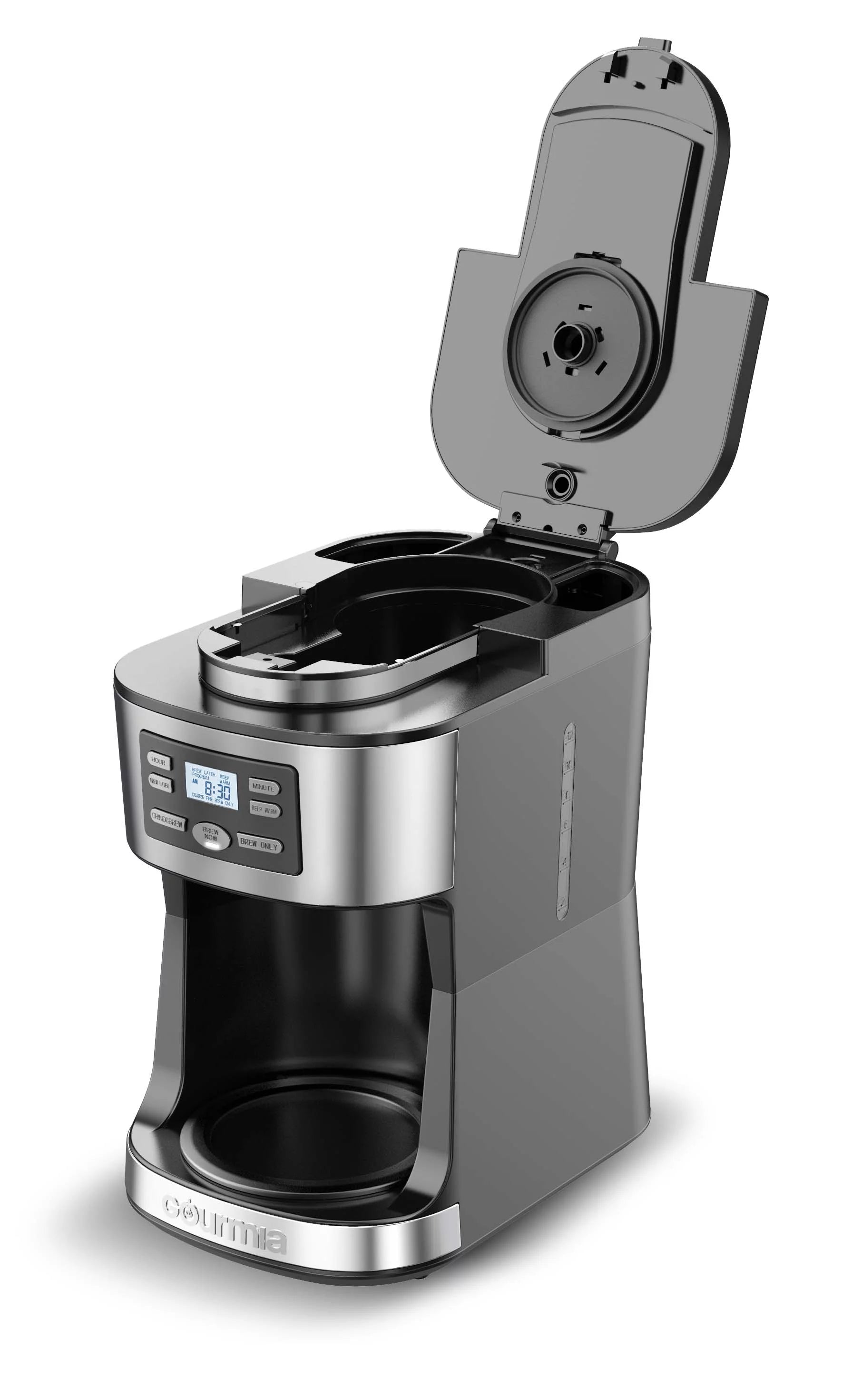 12-Cup Coffee Maker with Integrated Grinder, Black Y42475