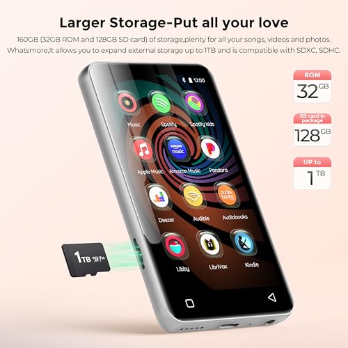 160GB Bluetooth WiFi MP3 Player with 4" Touch Screen W455759