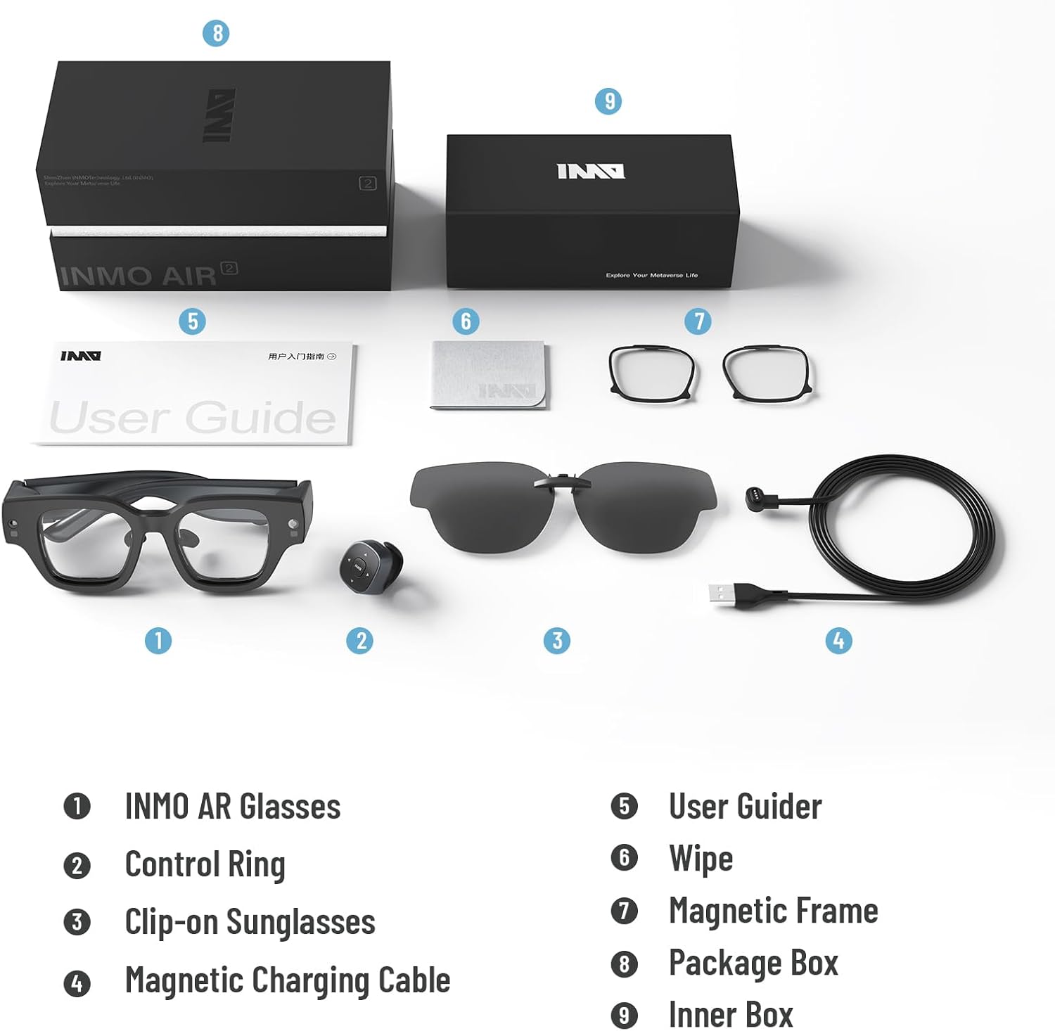 AR Glasses Wireless with 1080P Micro-OLED Virtual Theater and Camera T34510