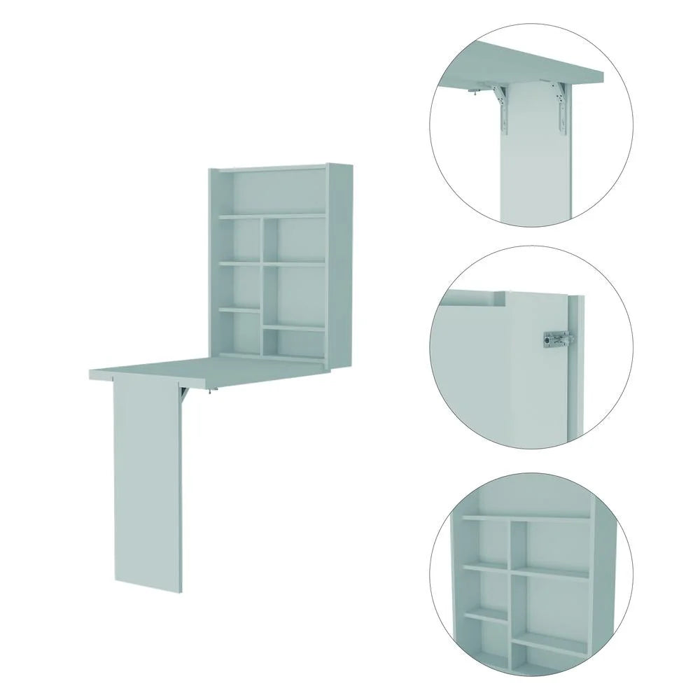 Foldable Wall Desk Table, White Y6617
