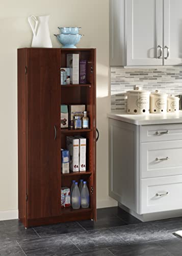 Pantry Cabinet with 2 Doors and Adjustable Shelves, White D388846