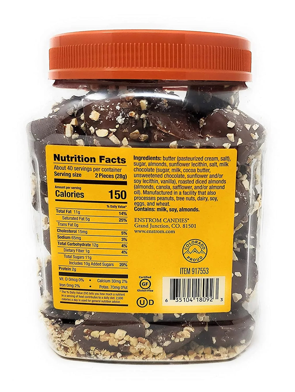 Almond Toffee Tub (Milk, 2.5lb) C69900