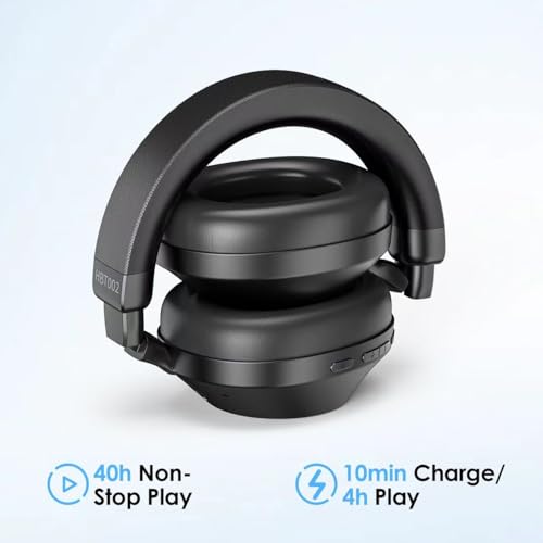 Noise Cancelling Over Ear Bluetooth Headphones with Microphone J57307