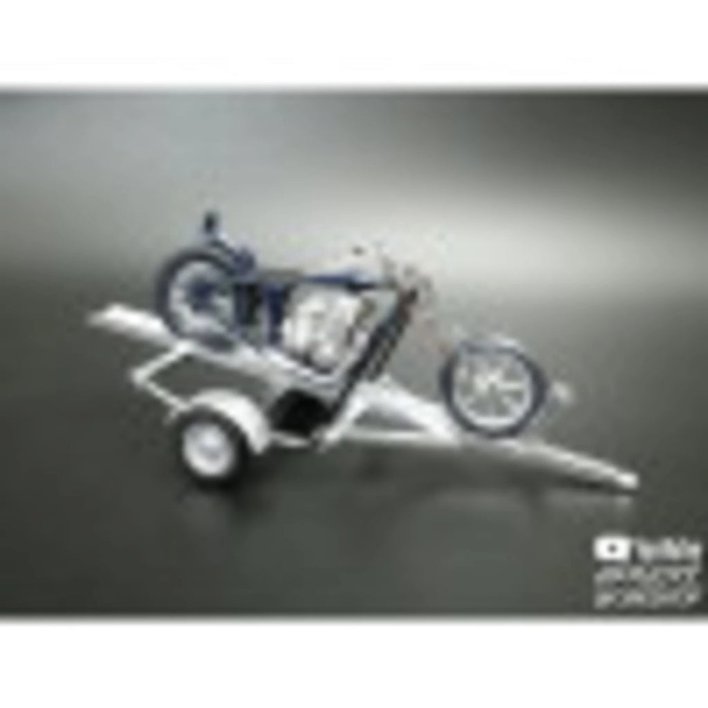 1:25 Scale Model Kit - 1980 Chevy Monte Carlo with Chopper & Trailer, Unpainted Building Kit Q628