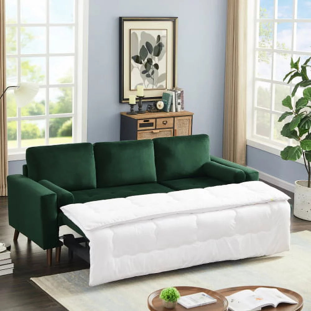 Reversible Pull Out Sleeper Sectional Sofa Bed with Storage Y750395
