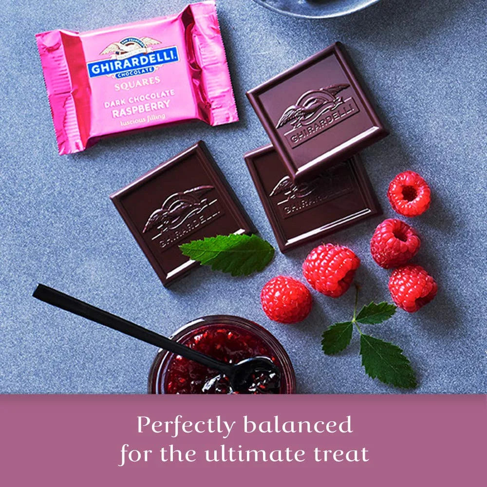 Dark Chocolate Raspberry Squares, 5.32 oz Bag, Pack of 6 B29459