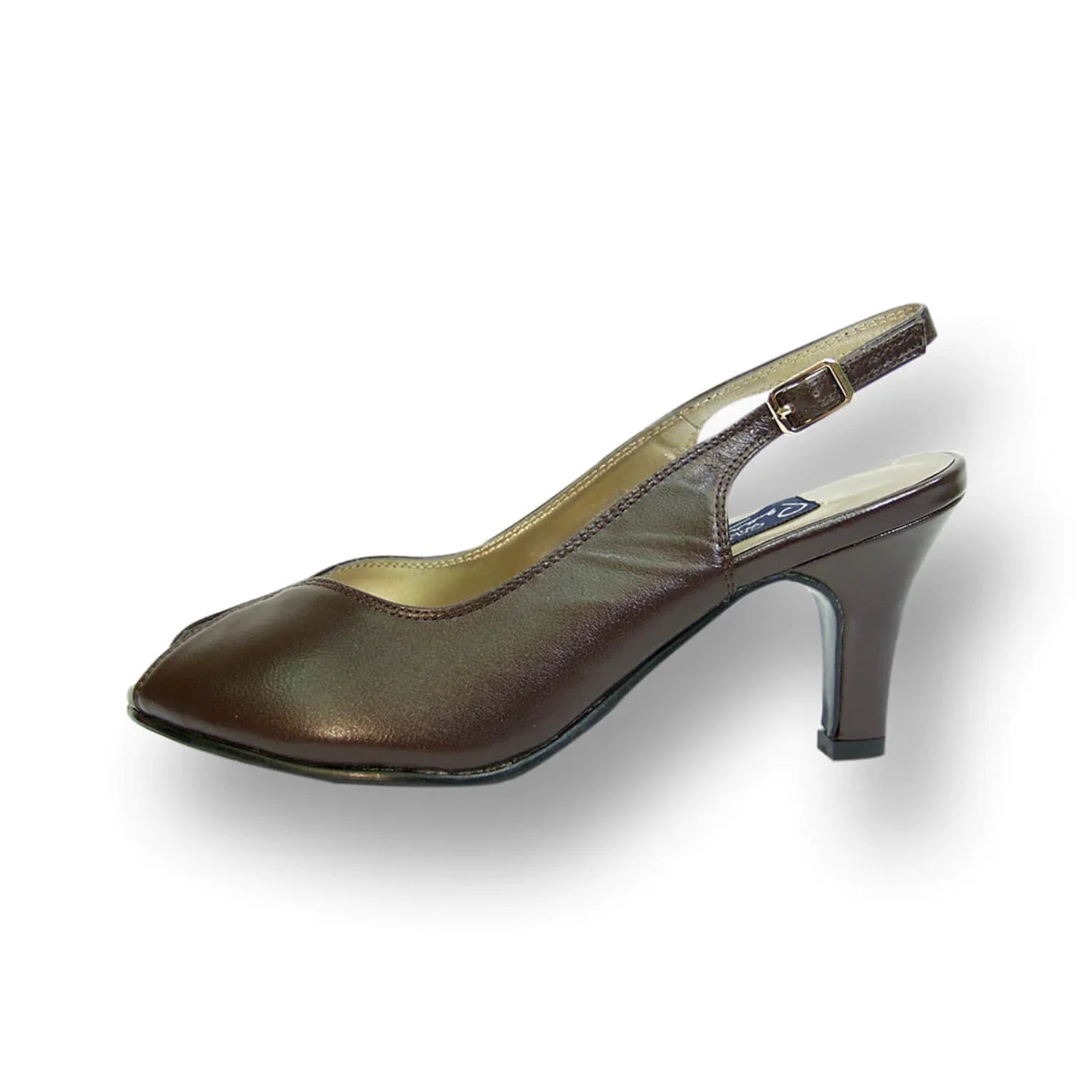 Women's Wide Width Leather Slingback Pumps N64279