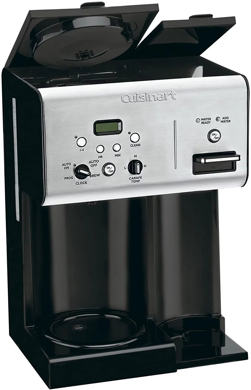 12-Cup Programmable Coffeemaker with Hot Water System, Black/Stainless D553
