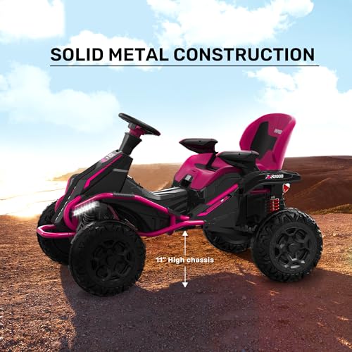 24V 4x4 Ride On Toy for Big Kids, 4x200W Motors, 5MPH, Parent Remote, Wide Adjustable Seat, Green L494349