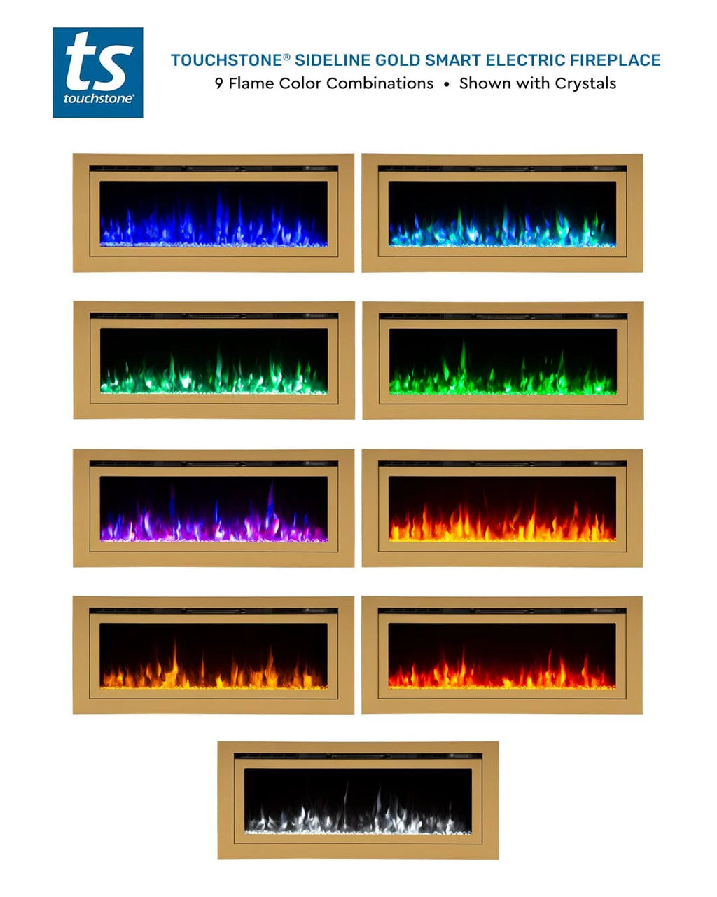 Recessed Smart Electric Fireplace 60 Inch F345293