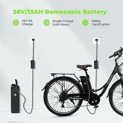 Electric Bike for Adults 750W 28mph with Removable Battery and Fat Tire N46855