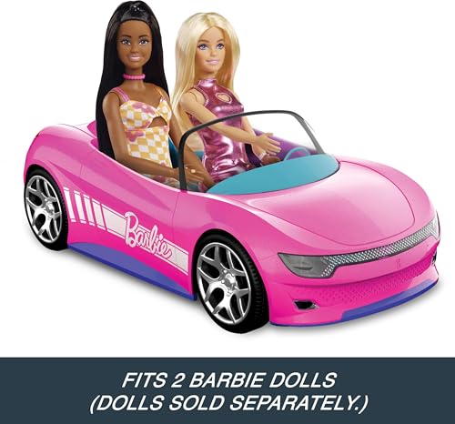 Remote-Control Pink Convertible Toy Car for Dolls X542611