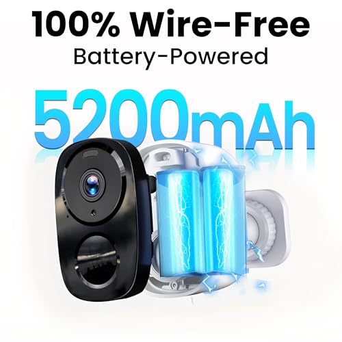 2K Wireless Outdoor Security Camera, Battery Powered, AI Motion Detection N98013