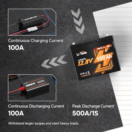 12V 100Ah LiFePO4 Battery Group 31 with Built-in 100A BMS N133