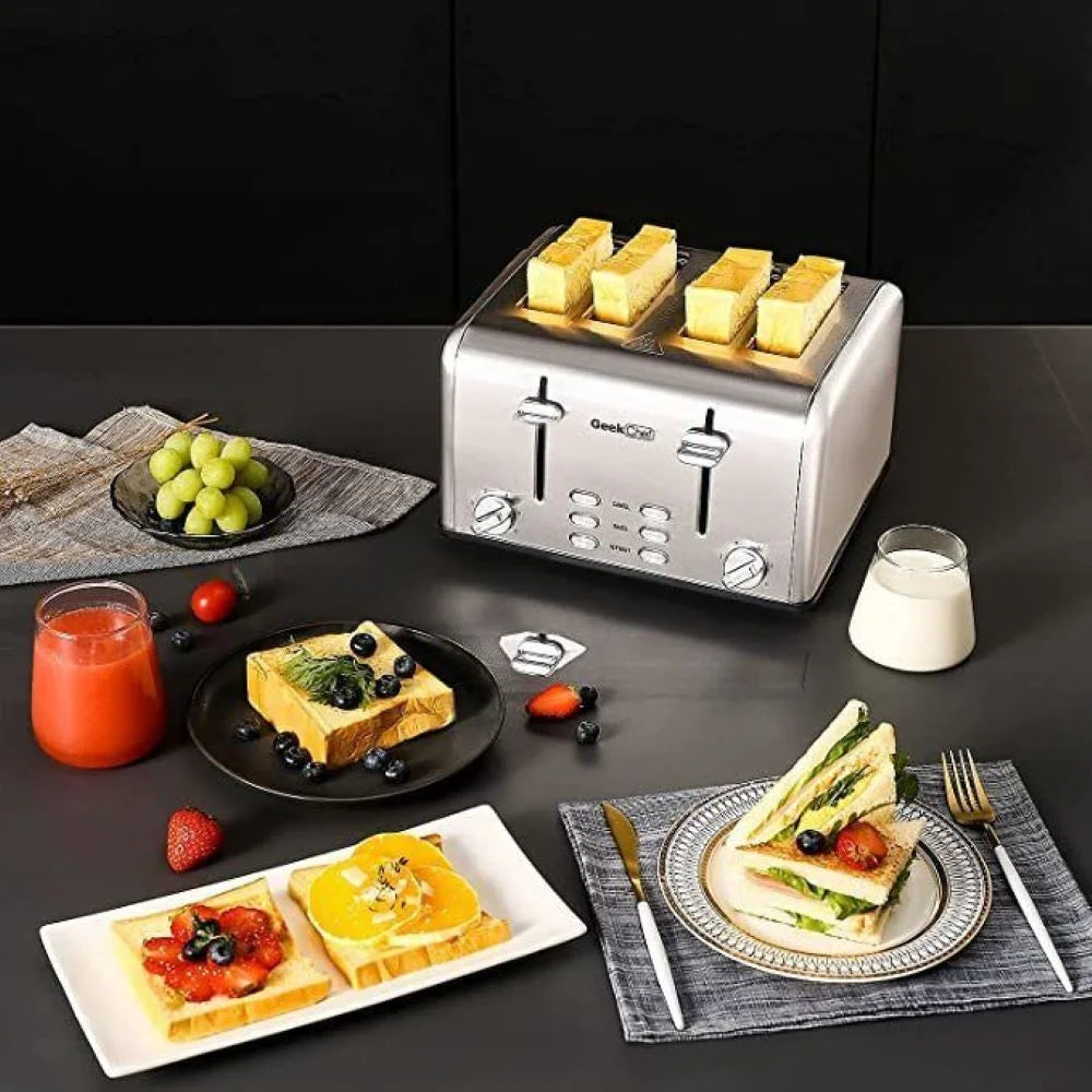 Stainless Steel 4-Slice Toaster with Extra-Wide Slots C973