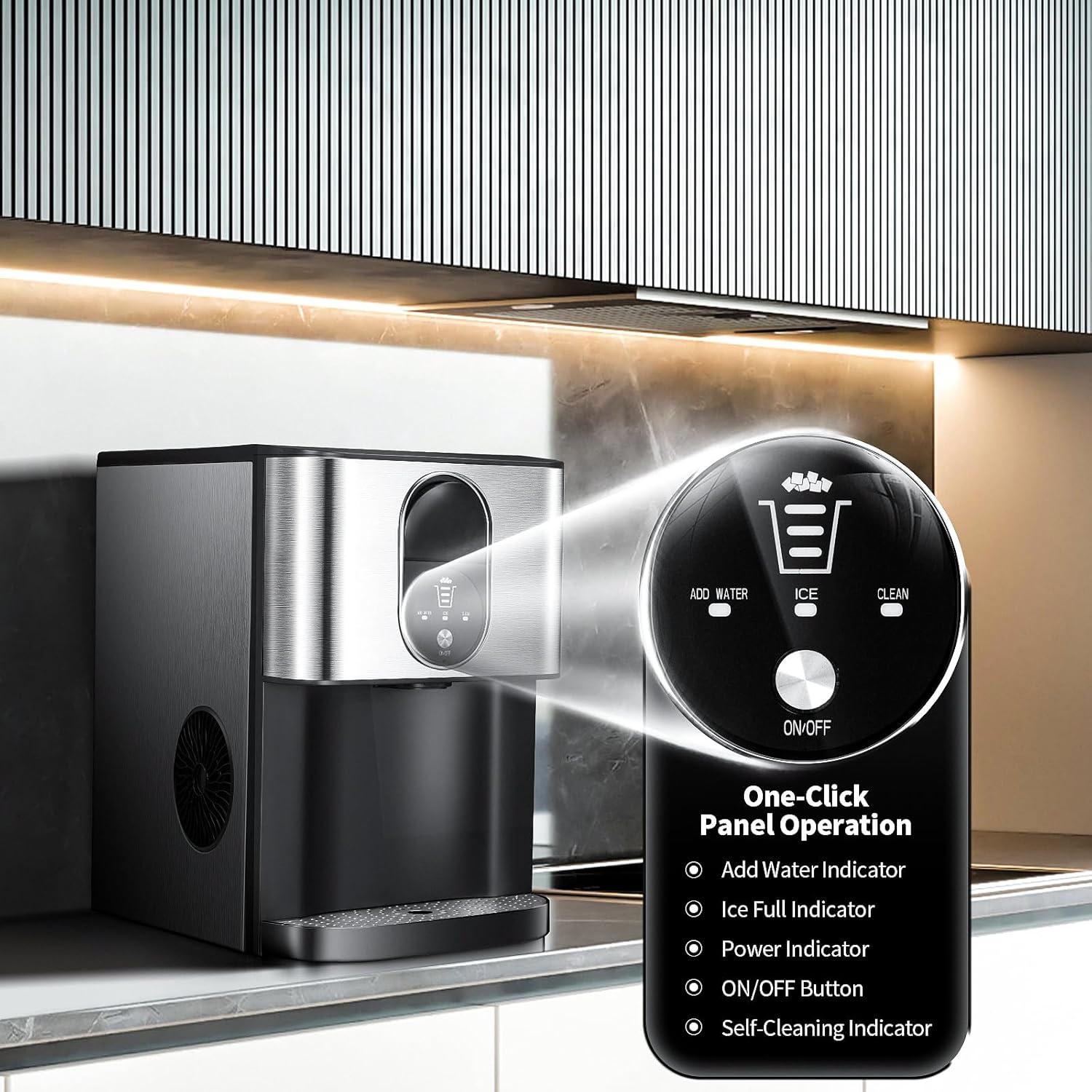 Countertop Nugget Ice Maker with Self-Cleaning J874