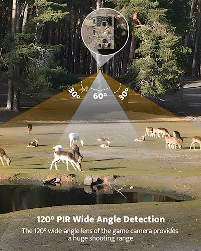 4K 36MP Trail Camera with Night Vision and 32GB Card D374377