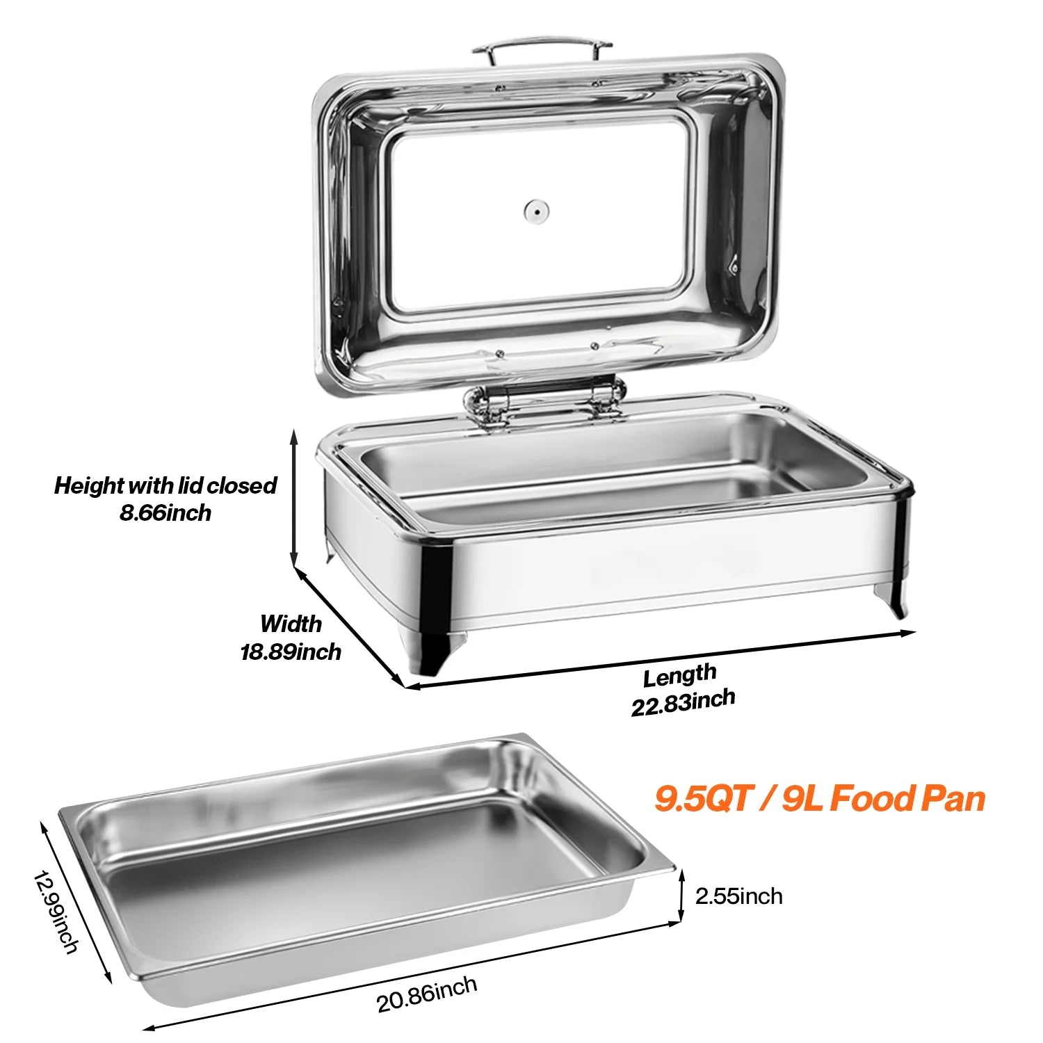 Electric Buffet Server Food Warmer with Glass Window L560068