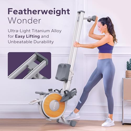 Magnetic Rowing Machine for Home, 16 Levels, Quiet Resistance, 350lbs Capacity D864861