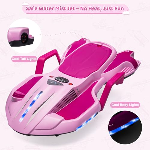 24V Electric Ride On Toy for Kids, Drift Cart with Side Handlebars, LED Lights & Music D29191