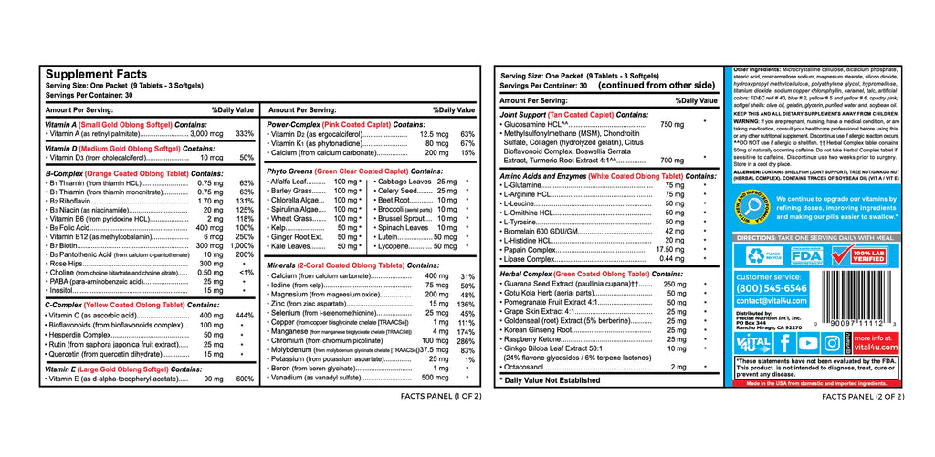 Multivitamin for Men and Women with Joint Support, 30 Count J15332