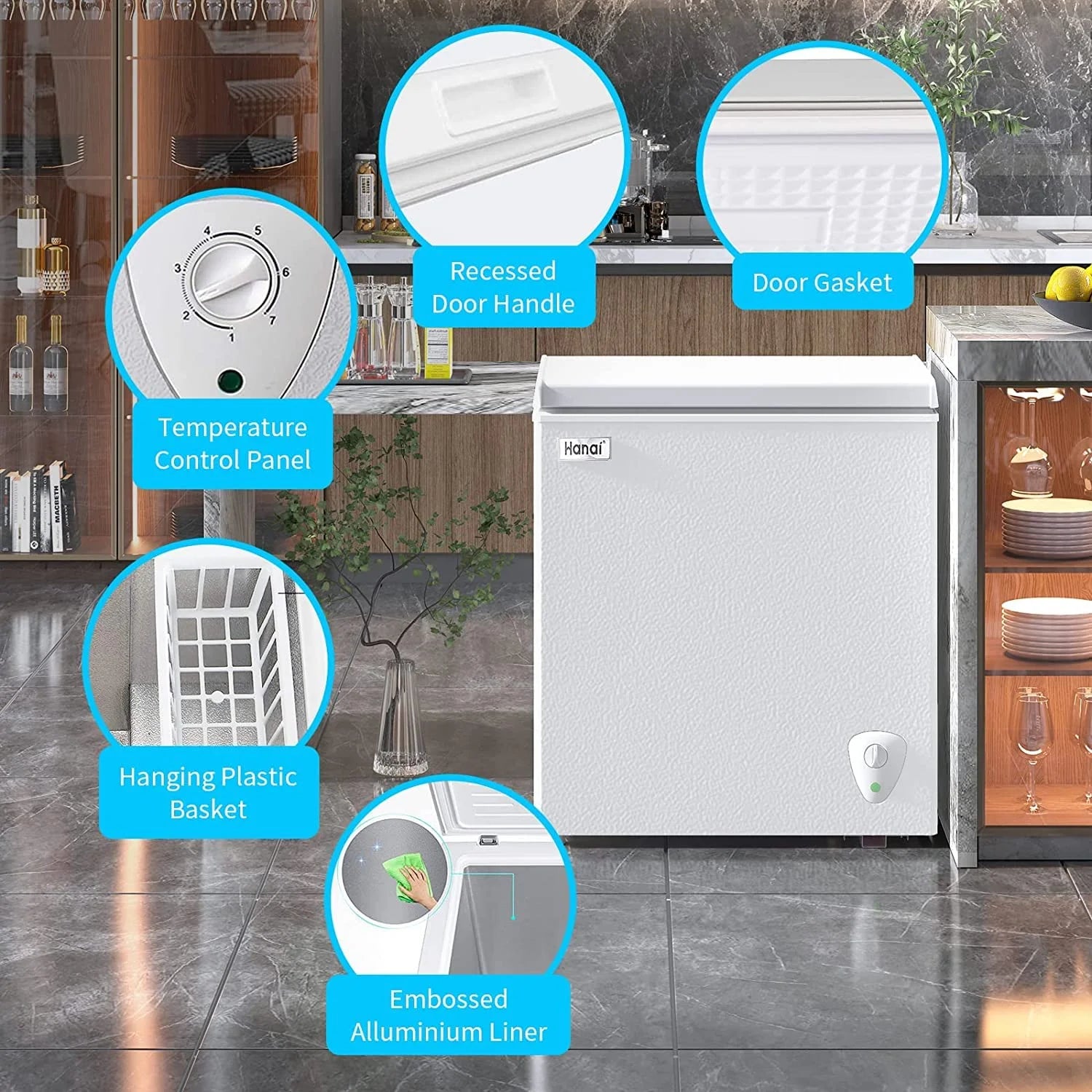 Chest Freezer, 5 Cu.ft, White Q532