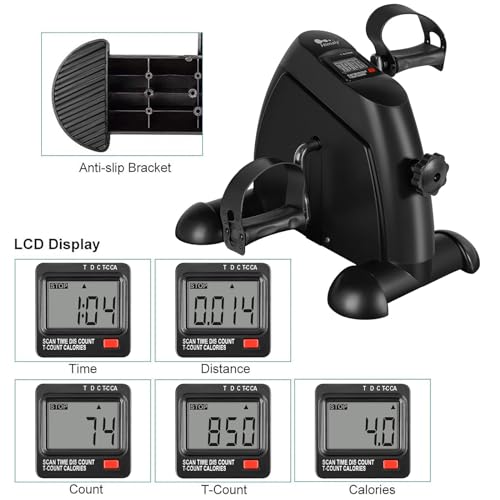 Under Desk Bike Pedal Exerciser with LCD Display A386994