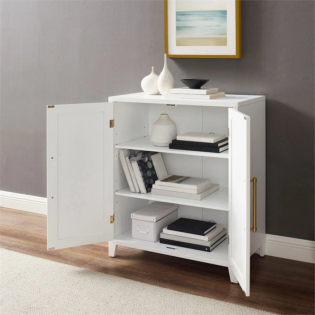 Stackable Wood Kitchen Pantry Storage Cabinet in White I978