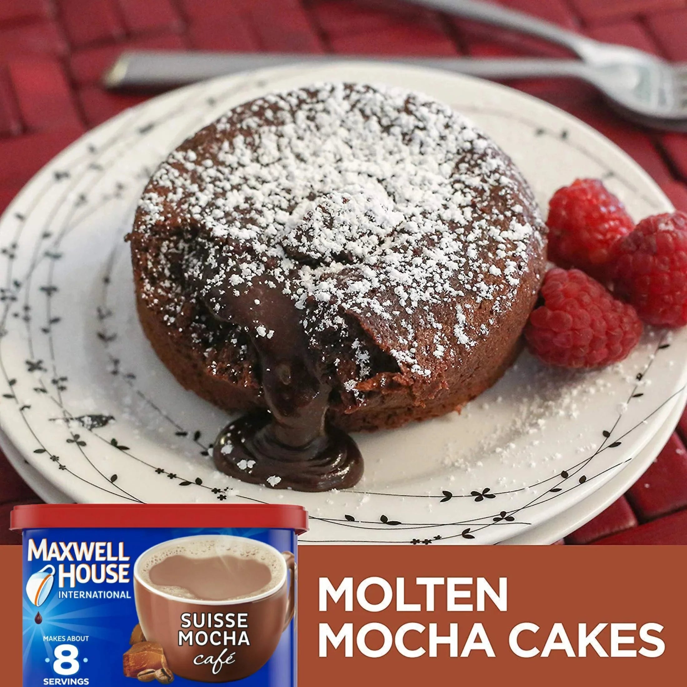 Caffeine-Free Suisse Mocha Instant Coffee, 8 Servings, Pack of 2 F456872