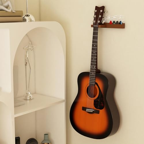 Guitar Wall Mount Stand with LED Lights, Solid Wood & Acrylic, USB-Powered Z93098