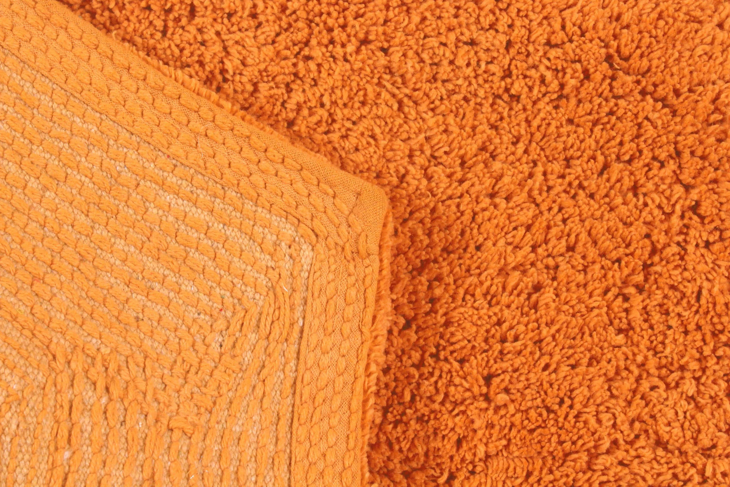 100% Cotton Tufted Bath Rug, Non-Slip Plush Bathroom Carpet, 22" Round W3882