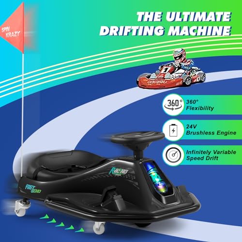 24V Electric Drifting Go Kart for Kids with Brushless Motor, Pink G891