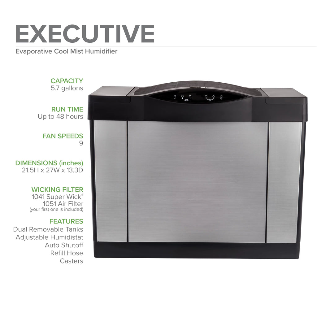 Whole House Console Evaporative Humidifier, Brushed Nickel S954794