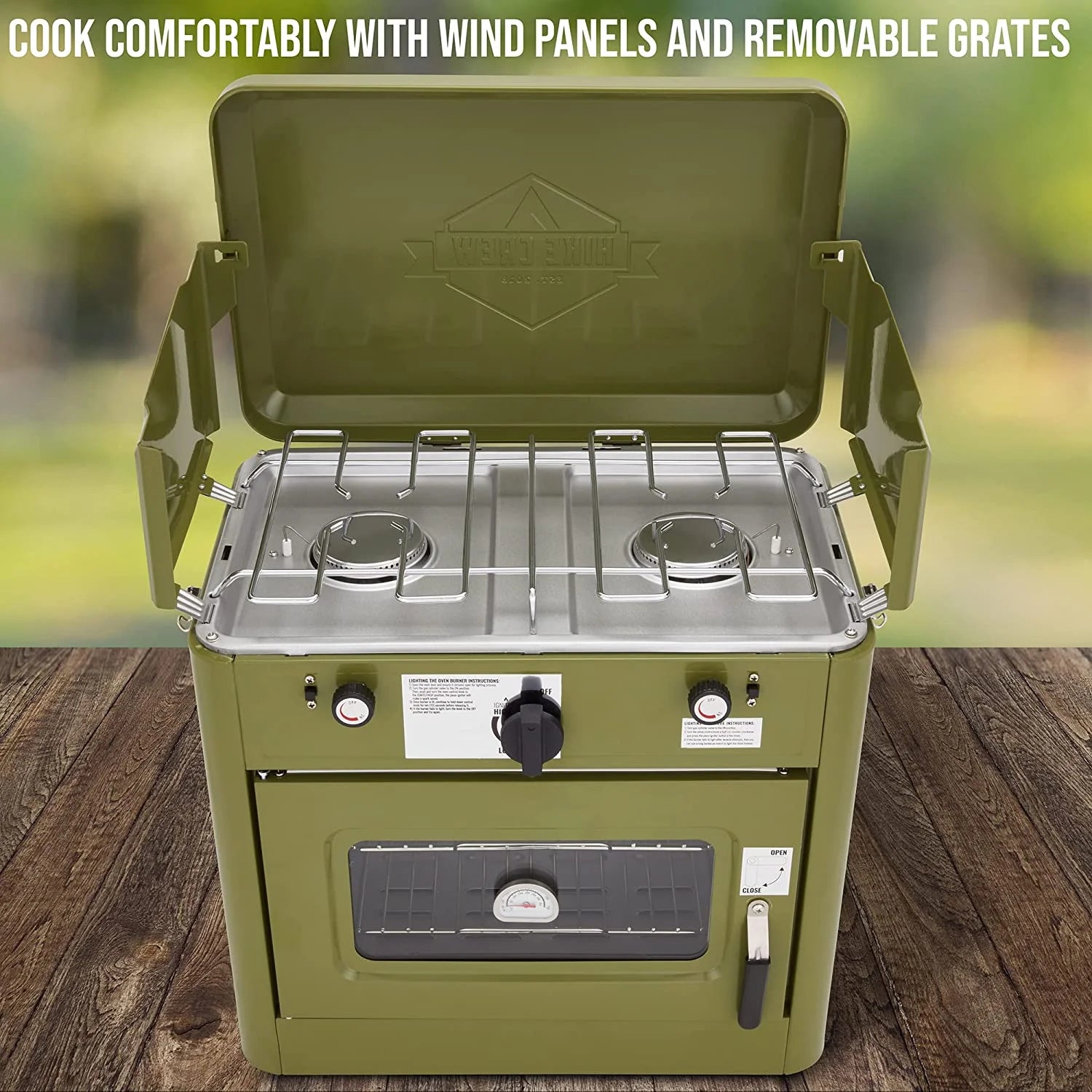 Portable 2 Burner Gas Camping Oven with Carry Bag S658