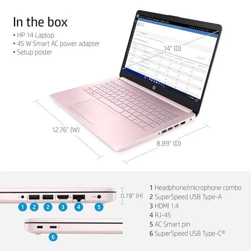 14 Ultrabook Intel 4-Core CPU 32GB RAM 1.6TB Storage Win11 Pro Silver G8424