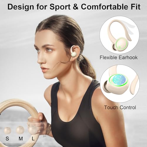 Wireless Earbuds Bluetooth 5.4 with Noise Cancelling Mic, IP7 Waterproof for Running Z469