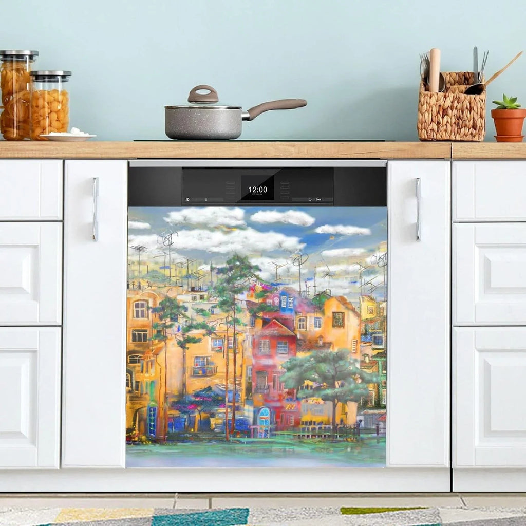 Dishwasher Magnet Cover for Kitchen Appliance Decor N4275