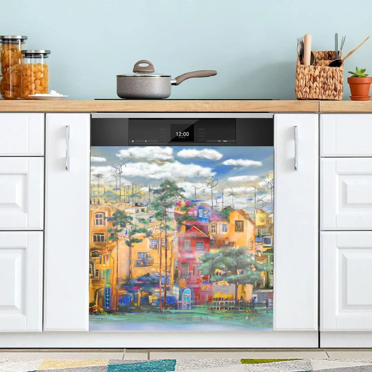 Dishwasher Magnet Cover for Kitchen Appliance Decor N4275