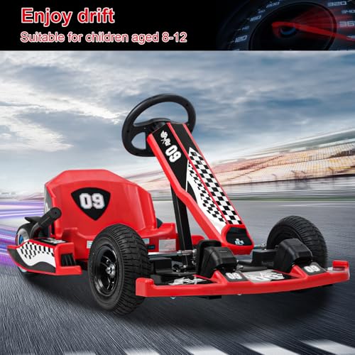 Electric Go Kart for Kids, 16 MPH Drift Kart with 350W Motor K48975