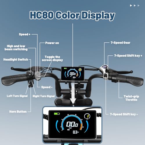 Electric Bike for Adults, 16" Fat Tire, 500W Motor, 20MPH K29448