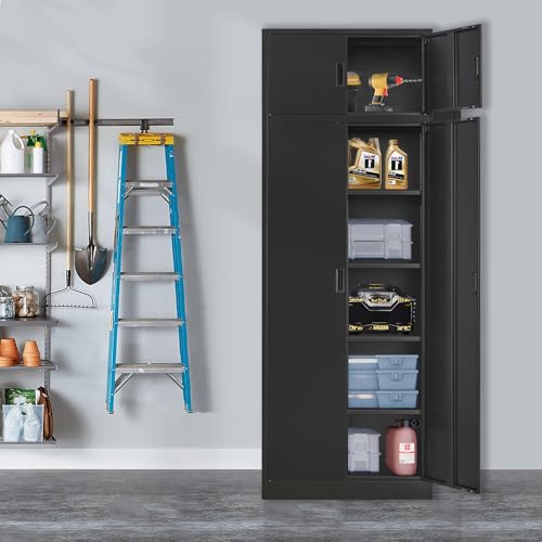 Metal Storage Cabinet with Adjustable Shelves, White W537131