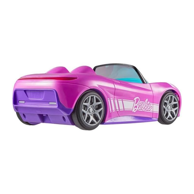 Remote-Control Pink Convertible Toy Car for Dolls X542611